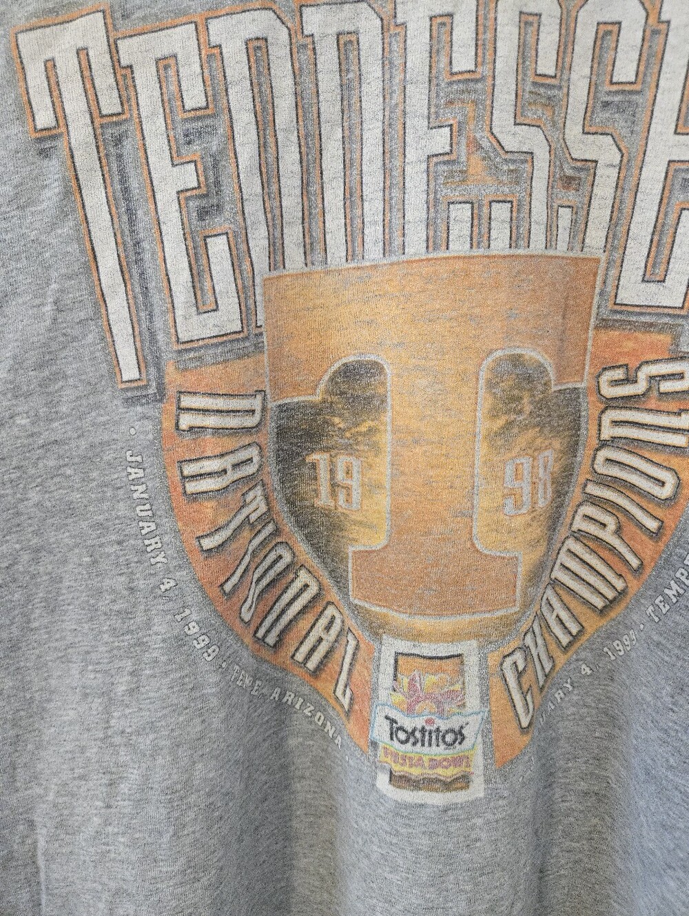 Vintage Tennessee Volunteers T Shirt Mens Large Pro Player football NCAA 1998 - Picture 3 of 7